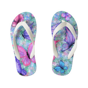 Colorful Butterflies Flying Teenslippers - Joy