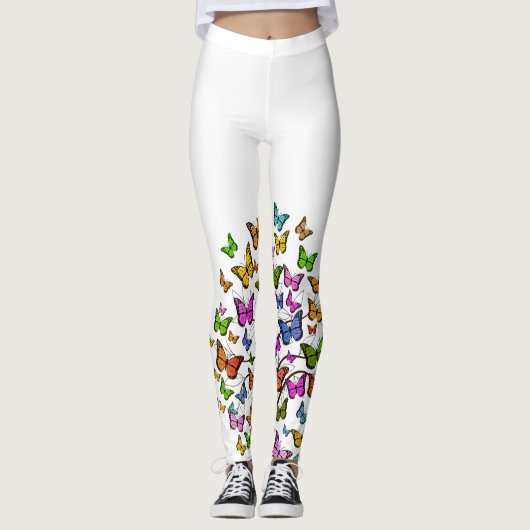 Colorful Butterflies Leggings (Voorkant)
