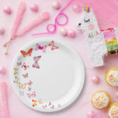 Colorful Butterflies Papieren Bordje (Feest)
