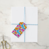 Colorful Butterflies Patroon Cadeaulabel (Met Touw)