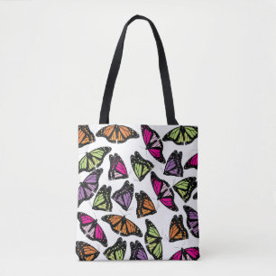 Colorful Butterflies Patroon Draagtas