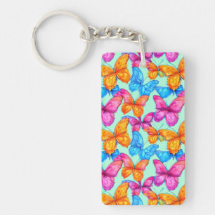 Colorful Butterflies Patroon Sleutelhanger