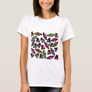 Colorful Butterflies Patroon T-shirt