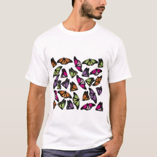 Colorful Butterflies Patroon T-shirt