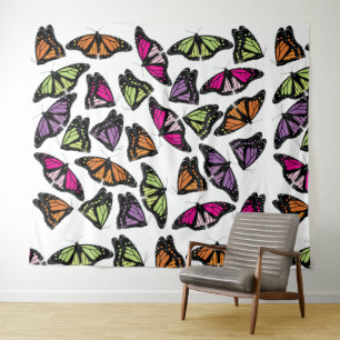Colorful Butterflies Patroon Wandkleed