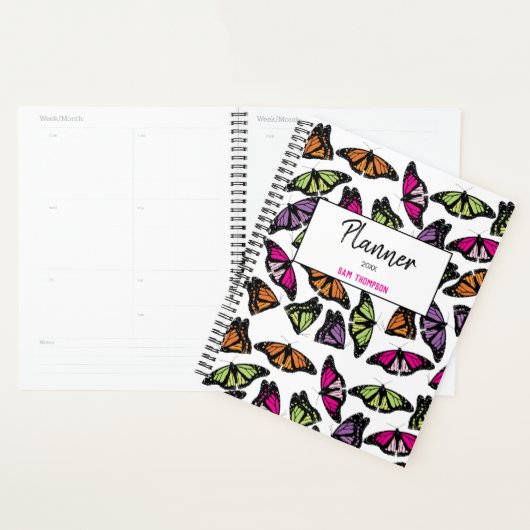 Colorful Butterflies Pattern Appointbook Planner (Display)