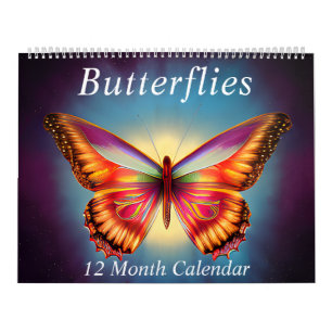 Colorful Butterflies Radiant Butterfly Magic Kalender