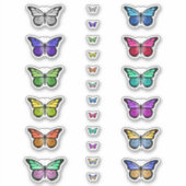 Colorful Butterflies Sticker (Voorkant)