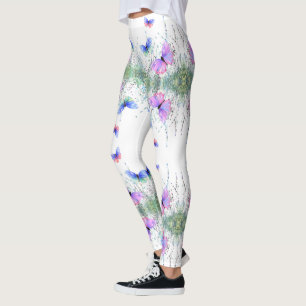 Colorful Butterflies vliegt in Natuur - Spring Joy Leggings