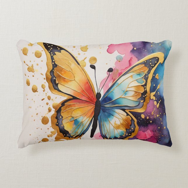 Colorful Butterfly Accent Kussen (Voorkant)
