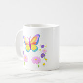 Colorful Butterfly and Flowers Mug (Devant gauche)