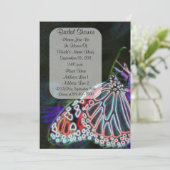 Colorful Butterfly Art Vrijgezellenfeest Invite Kaart (Staand voorkant)