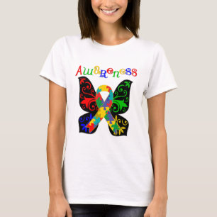 Colorful Butterfly Autism Awareness T-shirt