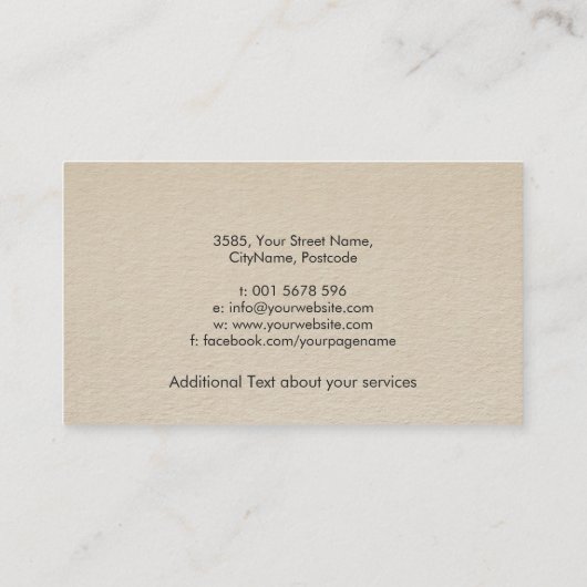 Colorful Butterfly Body silhouette Visitekaartje (Achterkant)