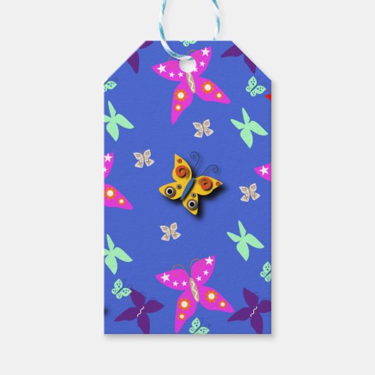 Colorful Butterfly Cadeaulabel (Voorkant)