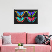 Colorful Butterfly Canvas Art Print (Insitu (Woonkamer))