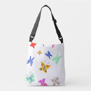 Colorful Butterfly Crossbody Tas