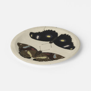 Colorful Butterfly Medley on Cream Background Papieren Bordje