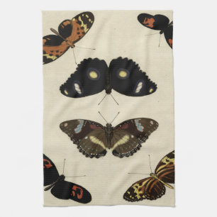 Colorful Butterfly Medley on Cream Background Theedoek