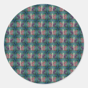 Colorful Butterfly   Mistfilter   Basis   Ronde Sticker