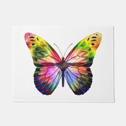 Colorful Butterfly Papillon Illustration Deurmat (Voorkant)