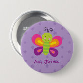 Colorful Butterfly Personalized Pin Button (Voorkant /achterkant)
