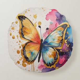 Colorful Butterfly Rond Kussen