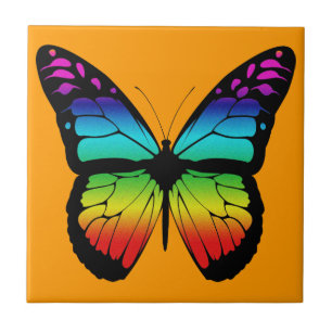 Colorful Butterfly Tile Tegeltje
