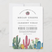 Colorful Cacti | Woestijnhuwelijk Kaart (Voorkant)