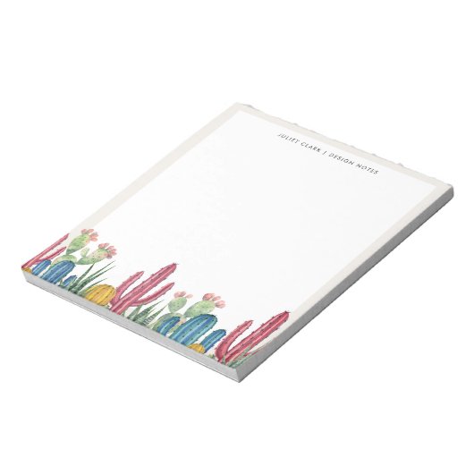 Colorful Cacti | Woestijnthema Notitieblok (Gedraaid)