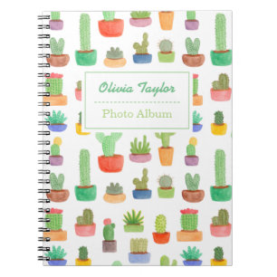 Colorful Cactus and Succulents Pattern-laptop Notitieboek