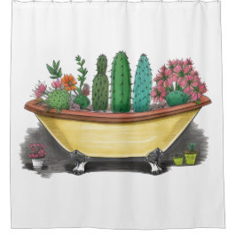Colorful Cactus Douchegordijn