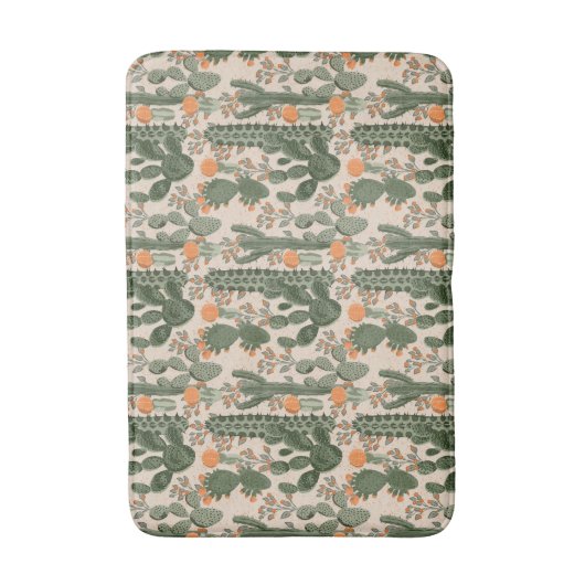 Colorful Cactus Pattern Badmat (Voorkant Verticaal)