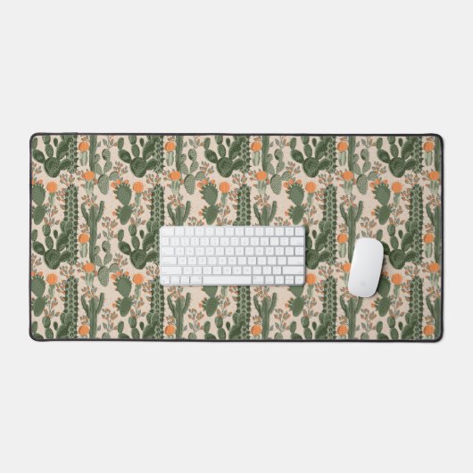 Colorful Cactus Pattern Bureaumat (Keyboard & Muis)