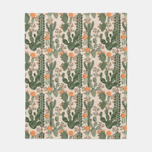 Colorful Cactus Pattern Fleece Deken (Voorkant)