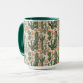 Colorful Cactus Pattern Mok (Voorkant links)