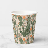 Colorful Cactus Pattern Papieren Bekers (Achterkant)