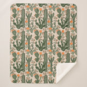 Colorful Cactus Pattern Sherpa Deken (Voorkant)
