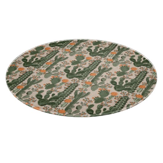 Colorful Cactus Pattern Snijplank (Hoek)