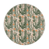 Colorful Cactus Pattern Snijplank (Voorkant)