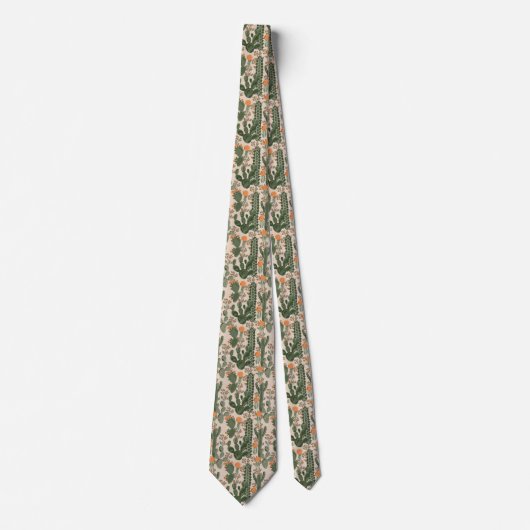 Colorful Cactus Pattern Stropdas (Voorkant)