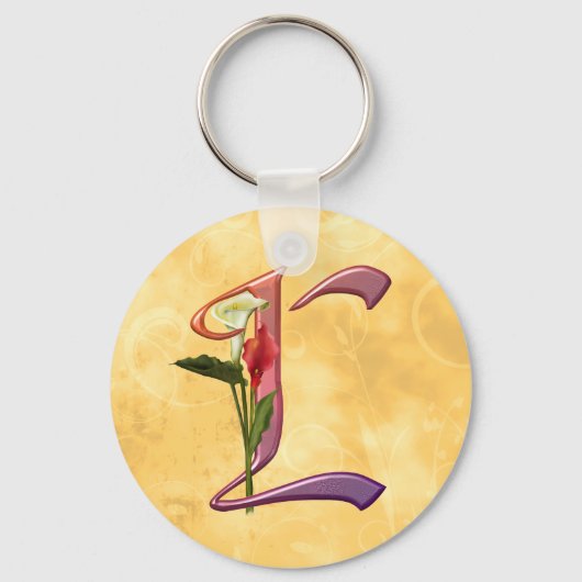 Colorful Calla Initiaal L Sleutelhanger (Voorkant)