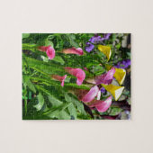 Colorful calla lily bloemen legpuzzel (Horizontaal)