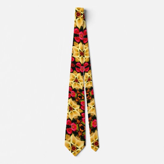 Colorful Calla Lily Pattern Stropdas (Voorkant)