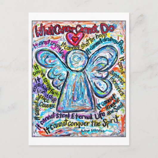 Colorful Cancer Angel Briefkaart (Voorkant)