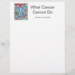 Colorful Cancer Angel Letterhead