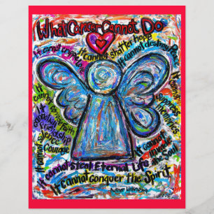 Colorful Cancer Angel Letterhead