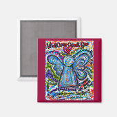 Colorful Cancer Angel Magnet Magneet (Voorkant / Achterkant)