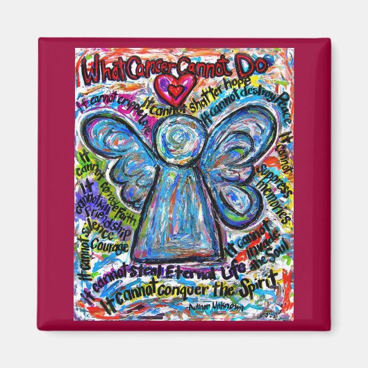 Colorful Cancer Angel Magnet Magneet (Voorkant)
