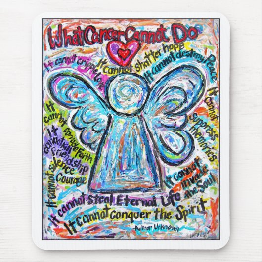 Colorful Cancer Angel Mousepad Muismat (Voorkant)